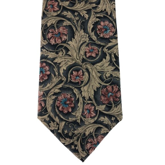Graham & Lockwood 100% Silk Mens Multicolor Tie Necktie - Picture 1 of 6